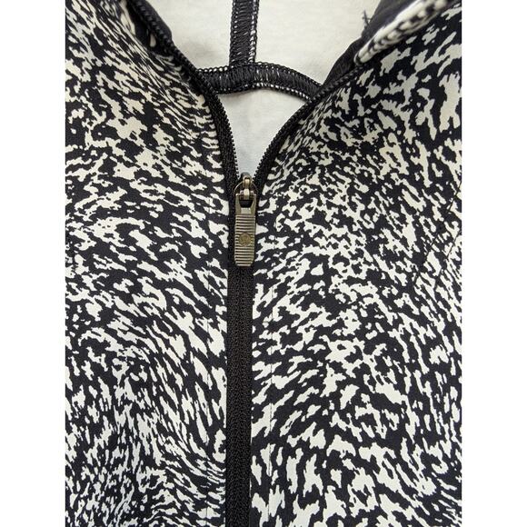 Lululemon Womens InStill Full Zip Jacket Warped Grain Alpine White Black Sz 8 - Picture 3 of 8